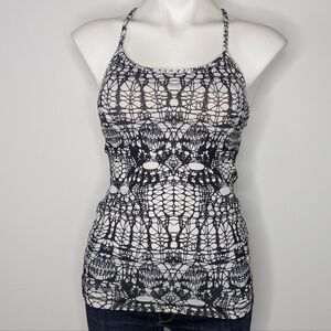 Lululemon black white Power Y athletic exercise workout tank top 6
